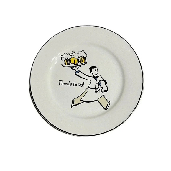 SET (4) Rosanna Italian Waiter Salad Plates Appetizer Salute Cheers 8” Sante - Picture 5 of 7